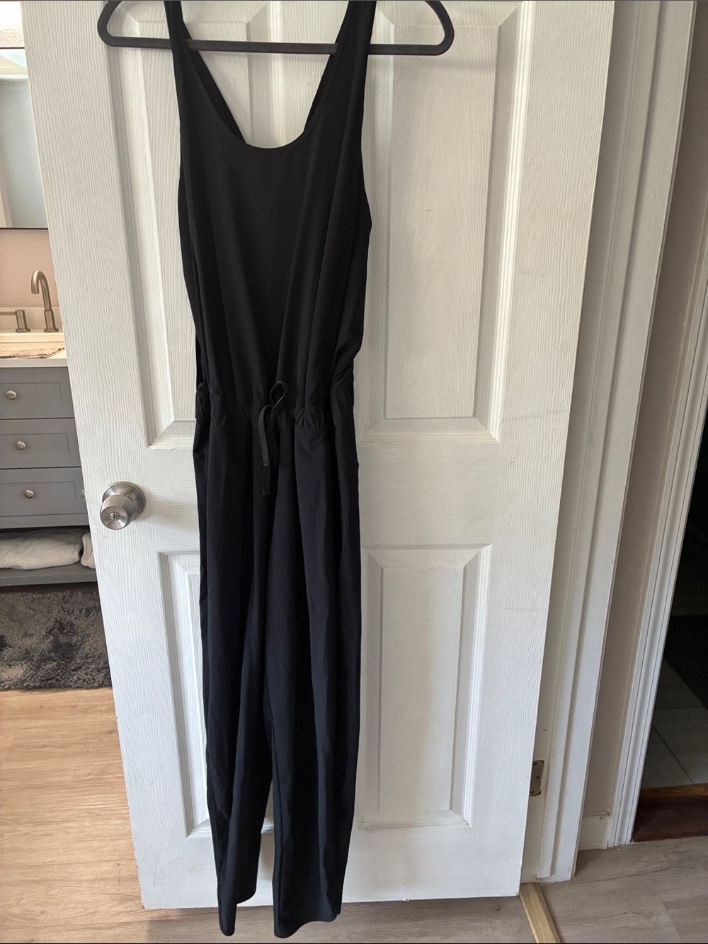 Patagonia Black Sleeveless Drawstring Jumpsuit